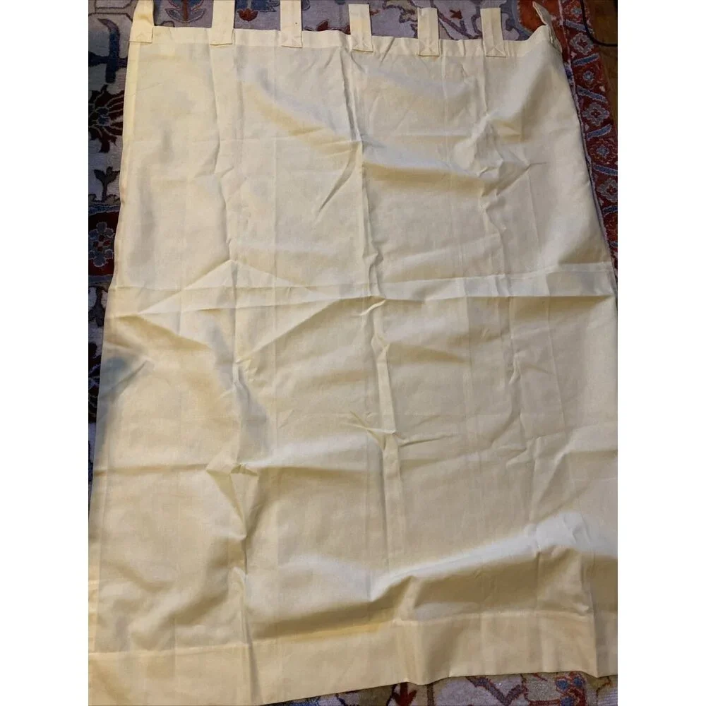Pottery Barn Kids Yellow Tab Top Curtain Panel Cotton Unisex Kids Room 44 x 63